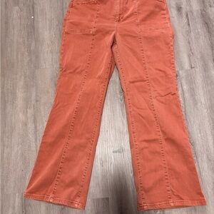 Women's Boot Cut Flare Pants in Rust